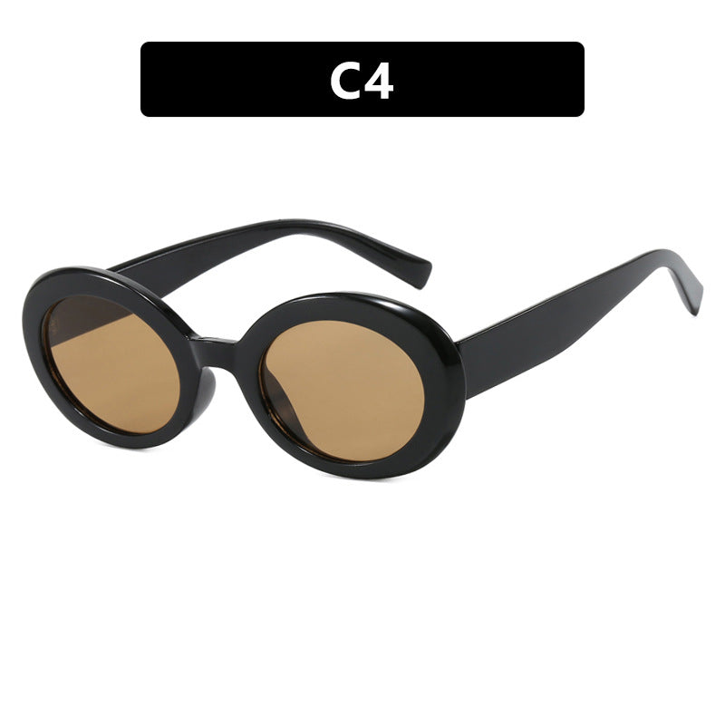 Women's round sunglasses with elegant plastic frame and UV protection Kalsten