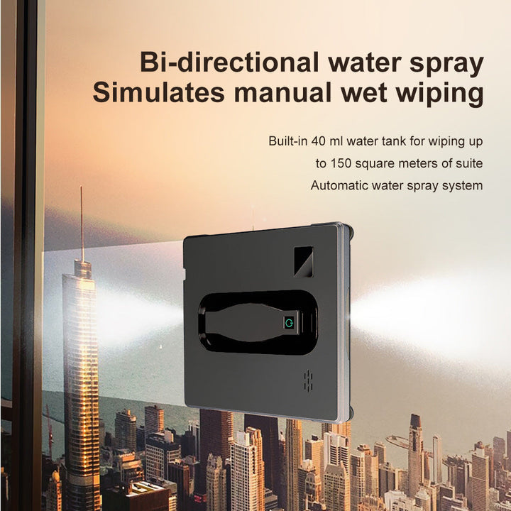 advanced robotic window cleaning system with remote control and safety tether Kalsten