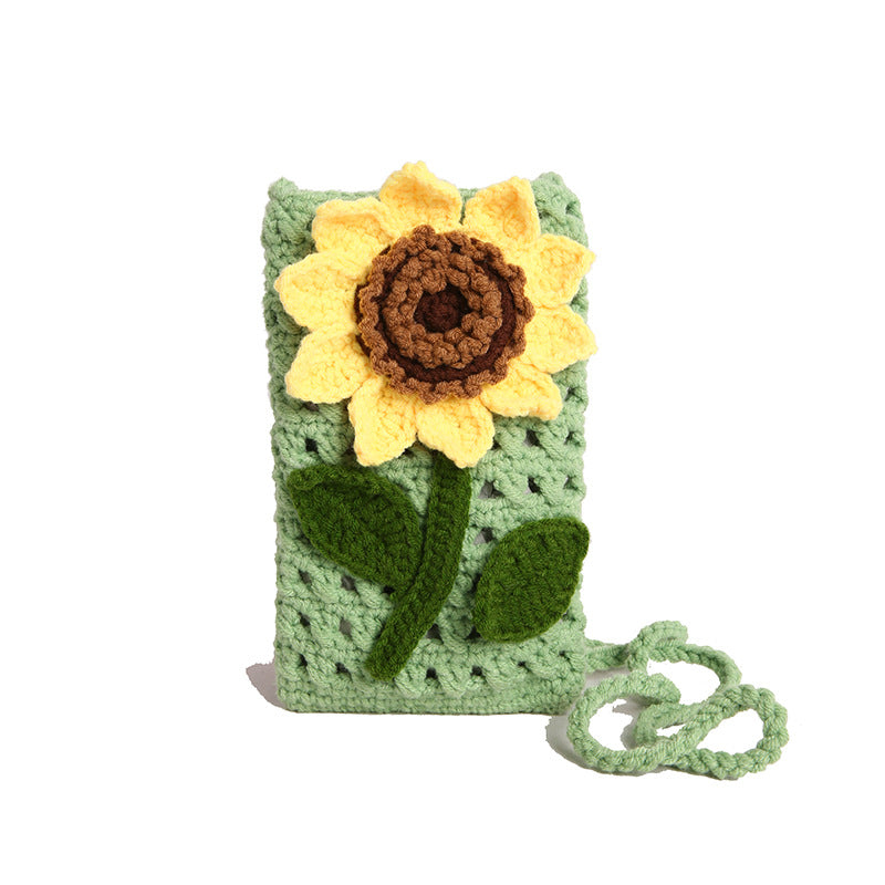 Floral Crocheted Phone Bag