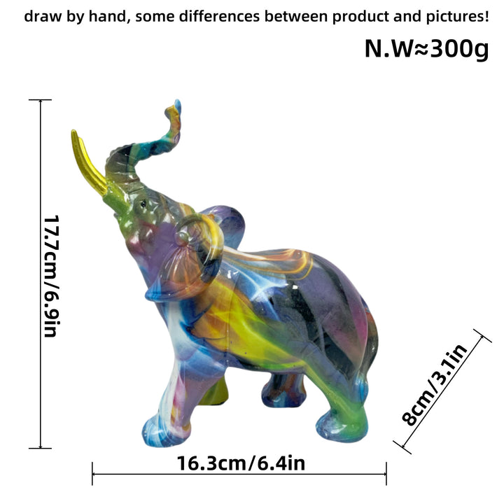 Creative elephant figurine with colorful design Kalsten