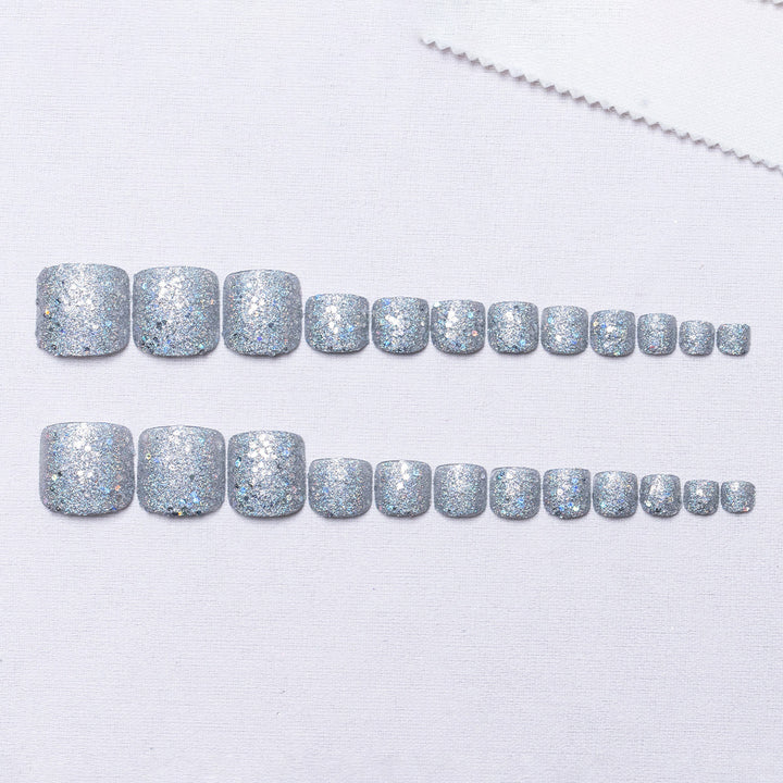 Glittering Nail Art Pedicure