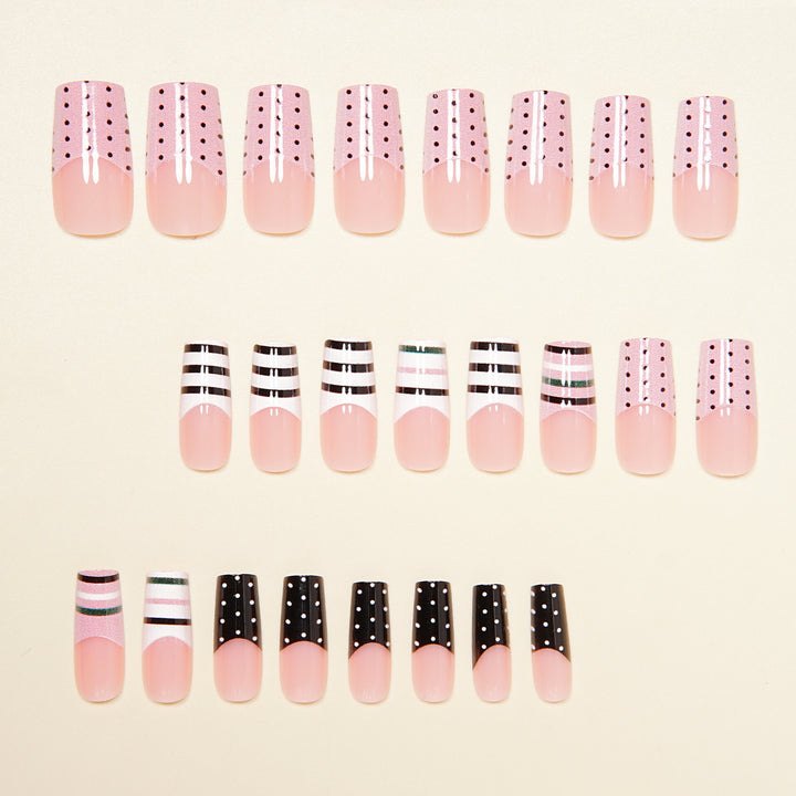 Nail Art Set with Creative Stripe and Dot Patterns Kalsten