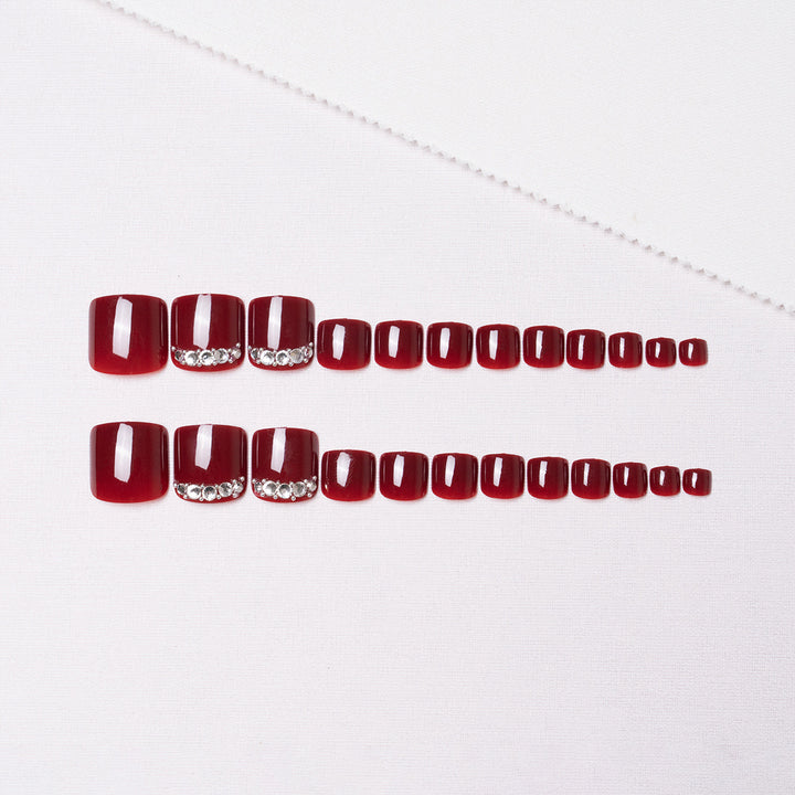 Decorative Rhinestone Accent Toenail Art