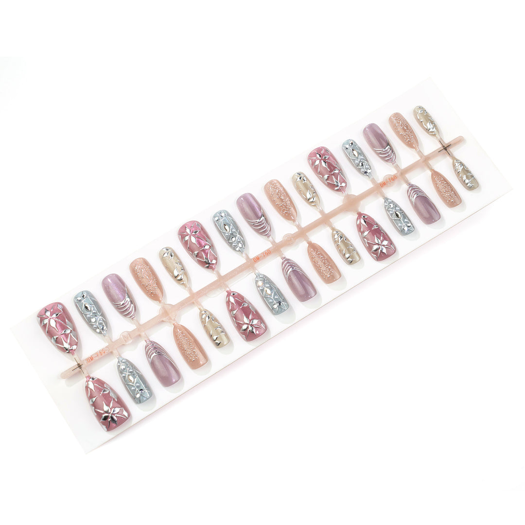 Artistic Embellished Press-On Nail Set