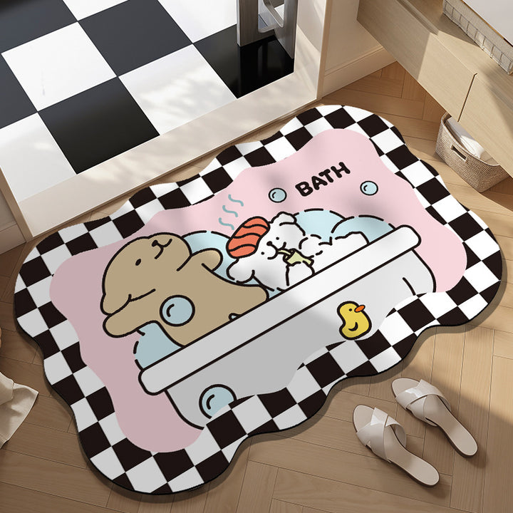 Cartoon-Themed Bath Mat