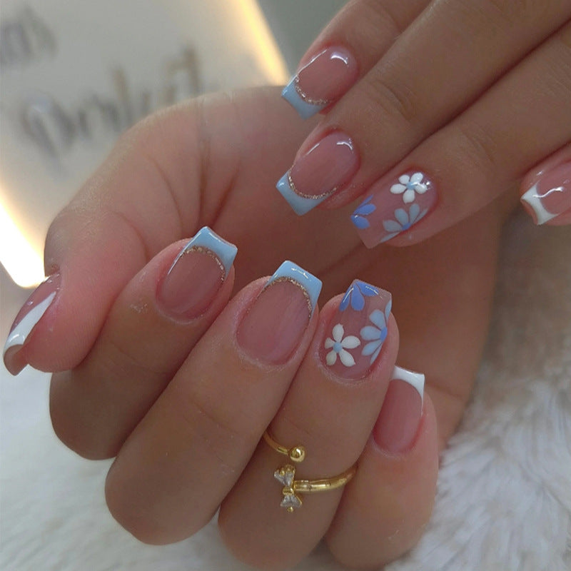 Floral Decorated Press-On Nail Set Kalsten