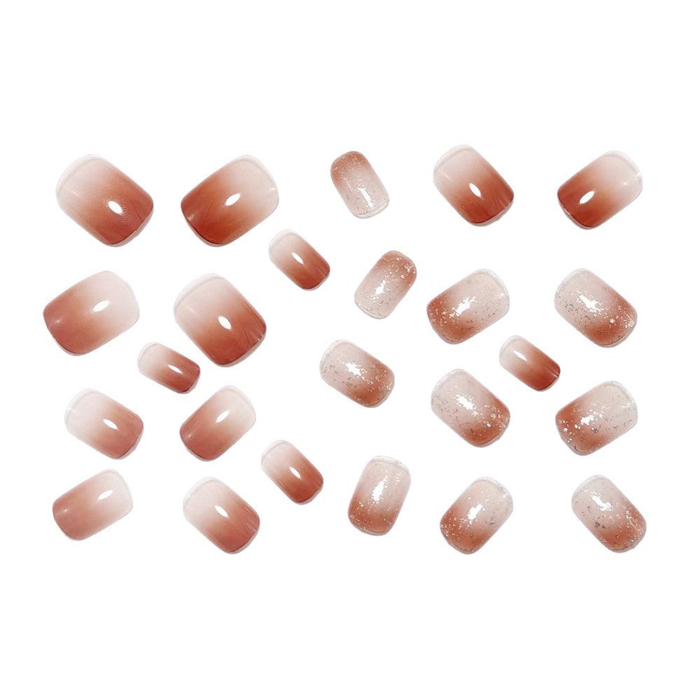 Art nails with delicate gradient colors and glitter effects Kalsten