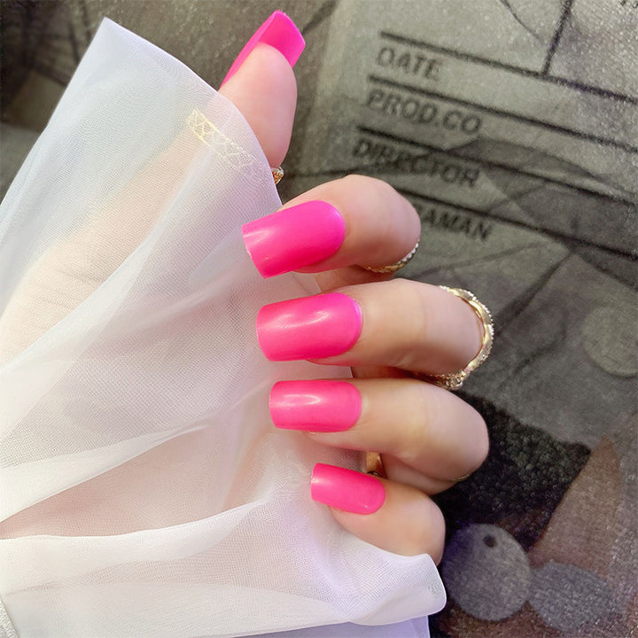 Neon Glossy Nail Extensions