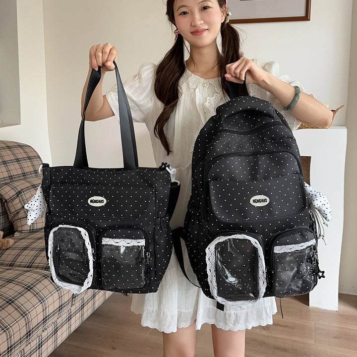 Stylish Multi-Pocket Patterned Backpack Kalsten