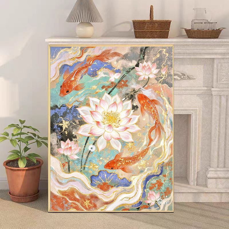 Artistic Koi Fish Canvas Wall Artwork Kalsten