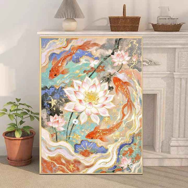 Artistic Koi Fish Canvas Wall Artwork Kalsten