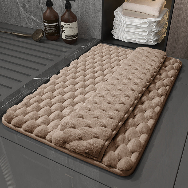 Plush Textured Bath Mat