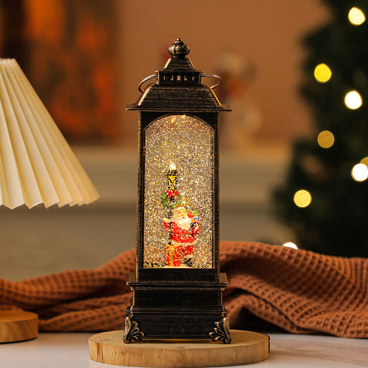 Decorative LED Lantern with Santa Figurine Kalsten