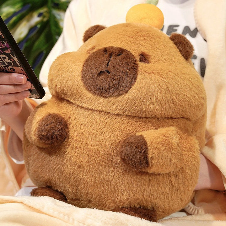 Cute plush pig cuddle set with fleece blanket