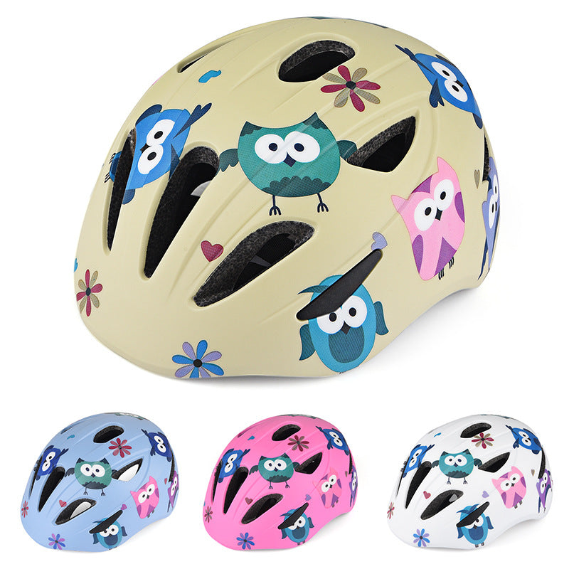Children's Playful Owl Design Safety Helmet Kalsten