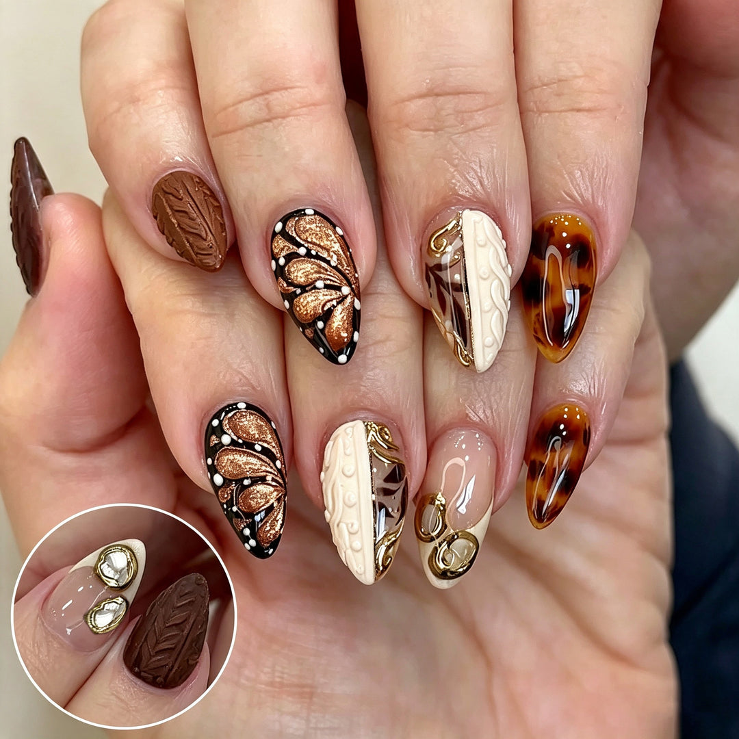 Manual Artistic Press-On Nail Kit