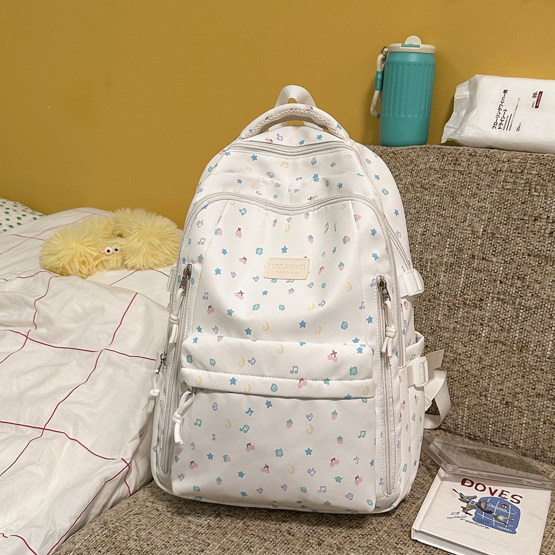 Stylish Multi-Pocket Backpack with Decorative Accents Kalsten