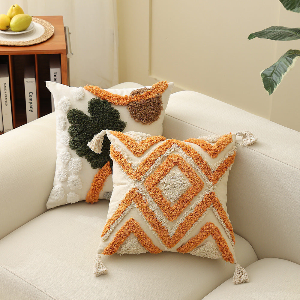 Square decorative pillow cover