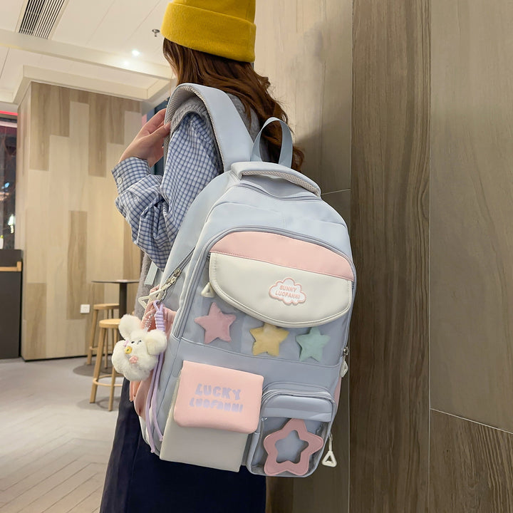 Deluxe Star-Embellished Casual Backpack Kalsten
