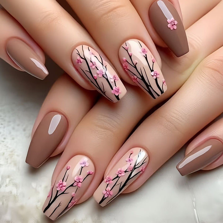 Floral Art Acrylic Nail Set Kalsten