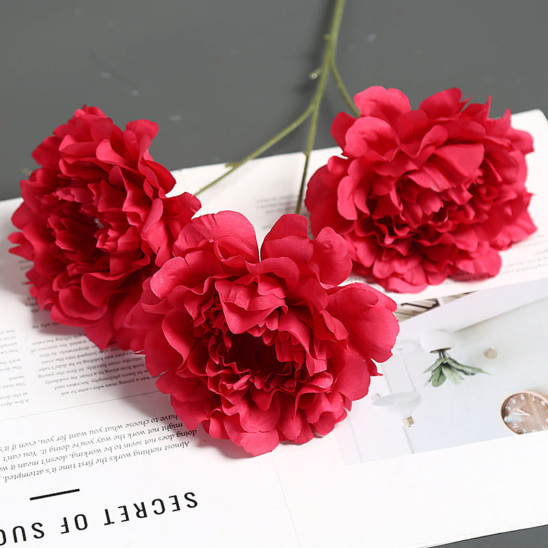 Premium Fabric Peony Flower Stem