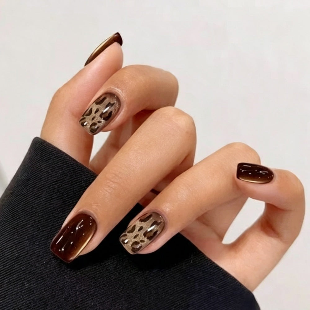 Stylish Animal Print Press-On Nails Kalsten