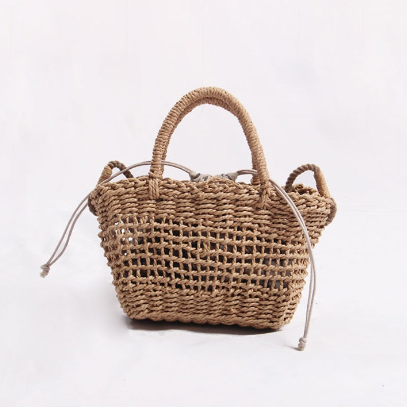 Handcrafted basket bag with detachable shoulder strap Kalsten