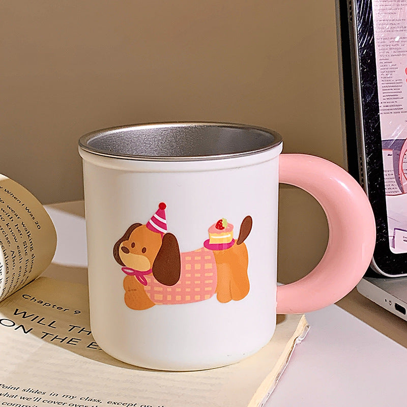 Ceramic mug with playful dog motif Kalsten