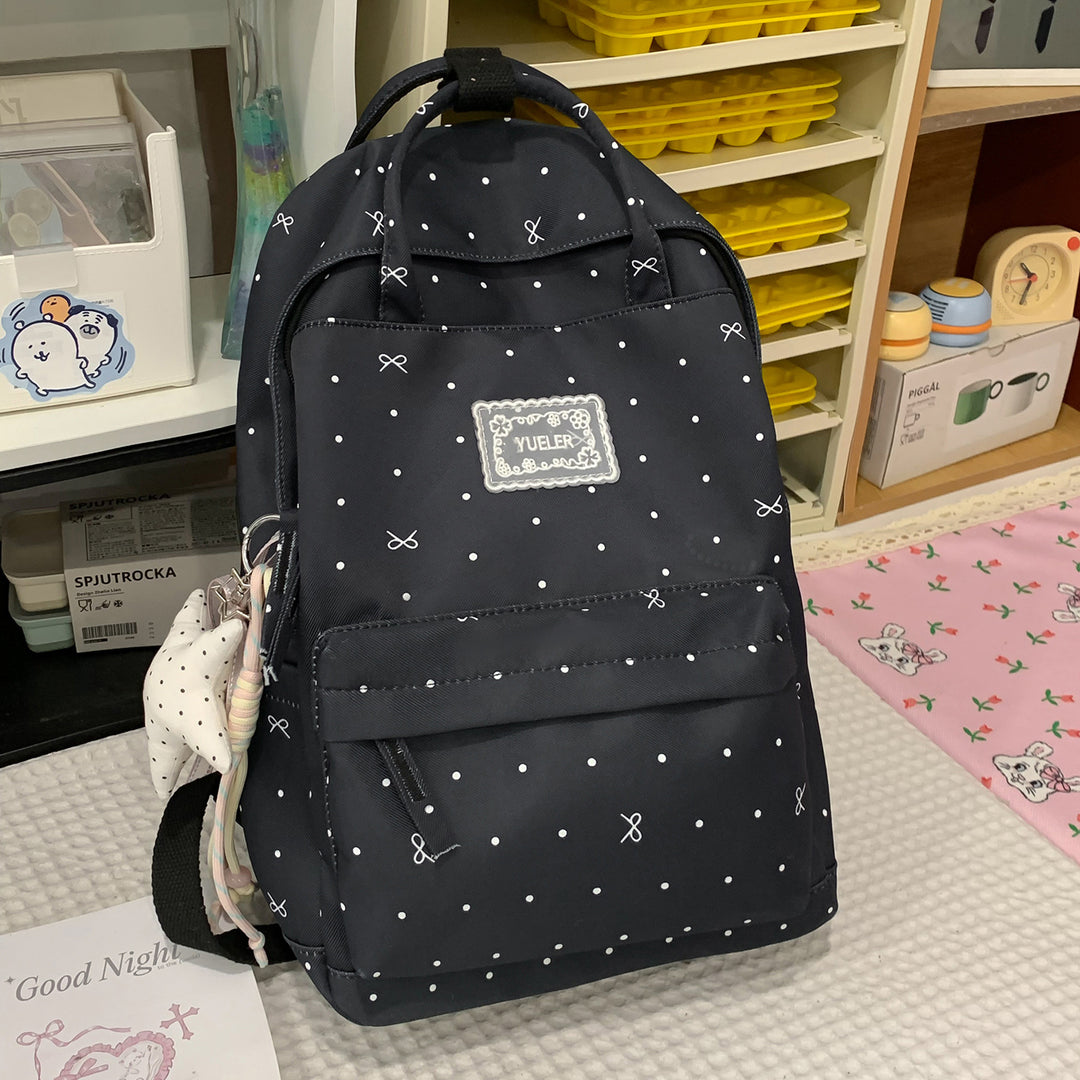 Stylish Dot-Printed Backpack Kalsten
