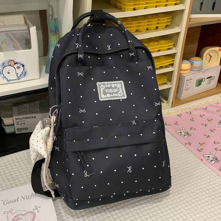 Stylish Dot-Printed Backpack Kalsten
