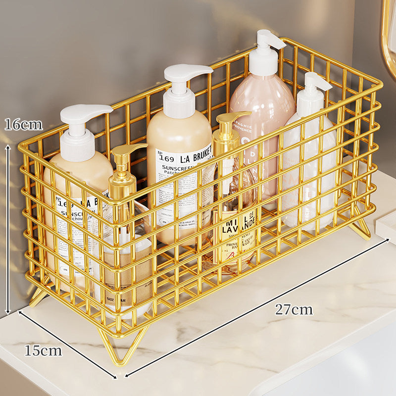 Metal Grid Countertop Dispenser Caddy with Elevated Wire Legs
