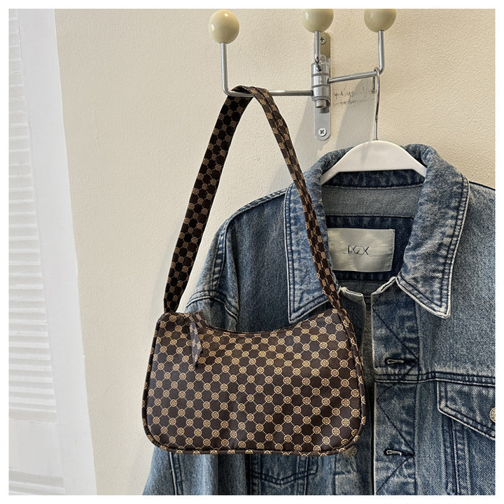 Stylish Checkered Shoulder Bag