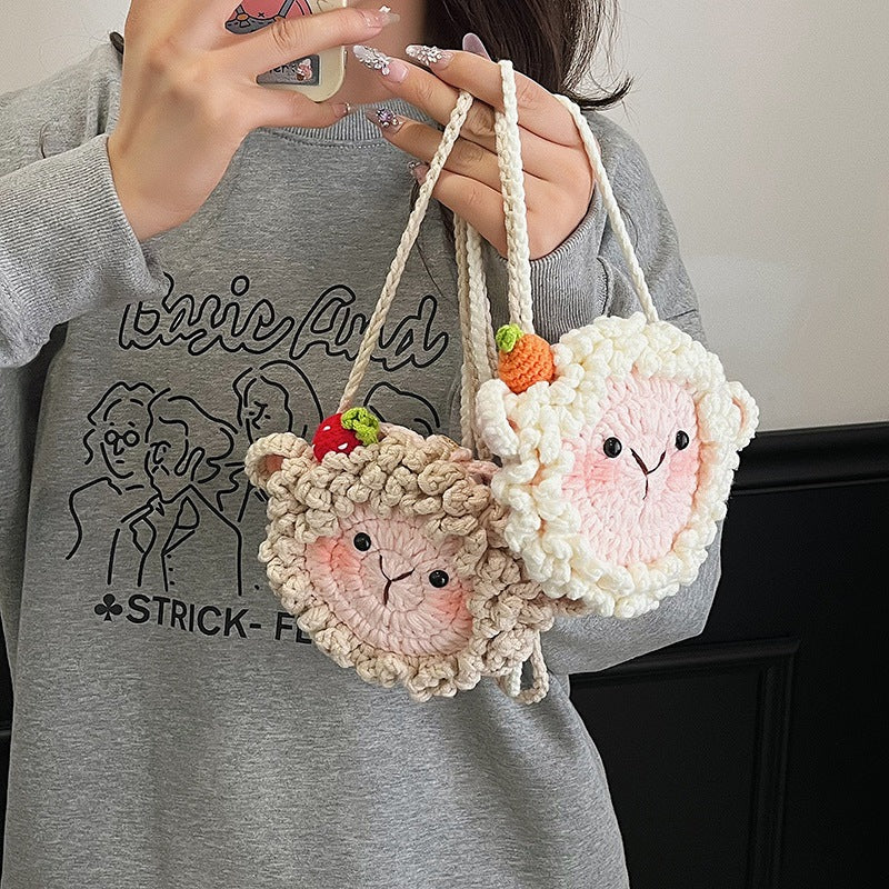 Cute Sheep-Themed Crochet Mini Bag