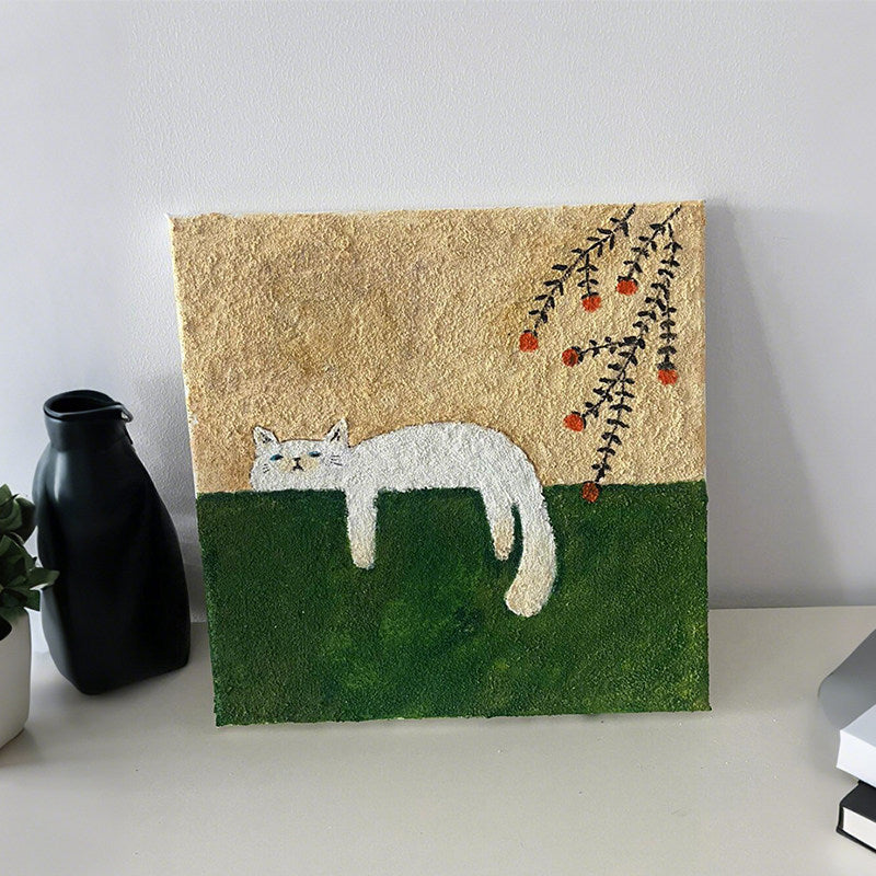 Abstract Cat Canvas Art
