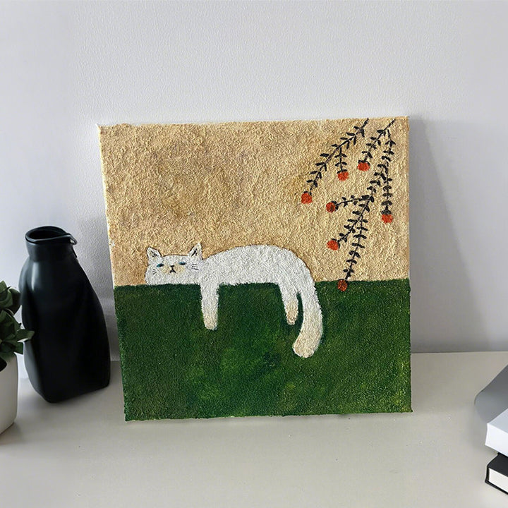 Abstract Cat Canvas Art