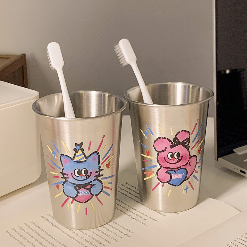Stainless Steel Drinking Cup with Playful Character Design Kalsten