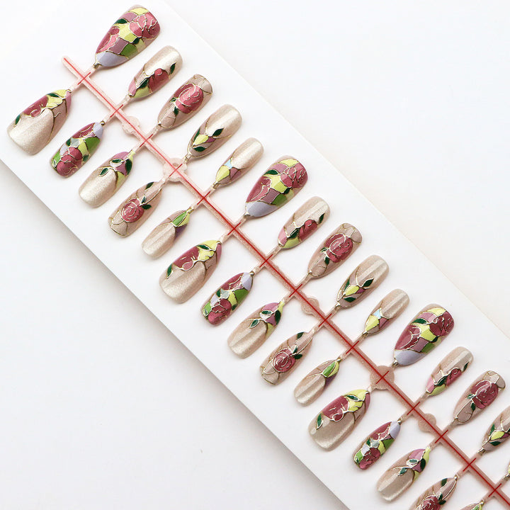 Floral Art Press-On Nails