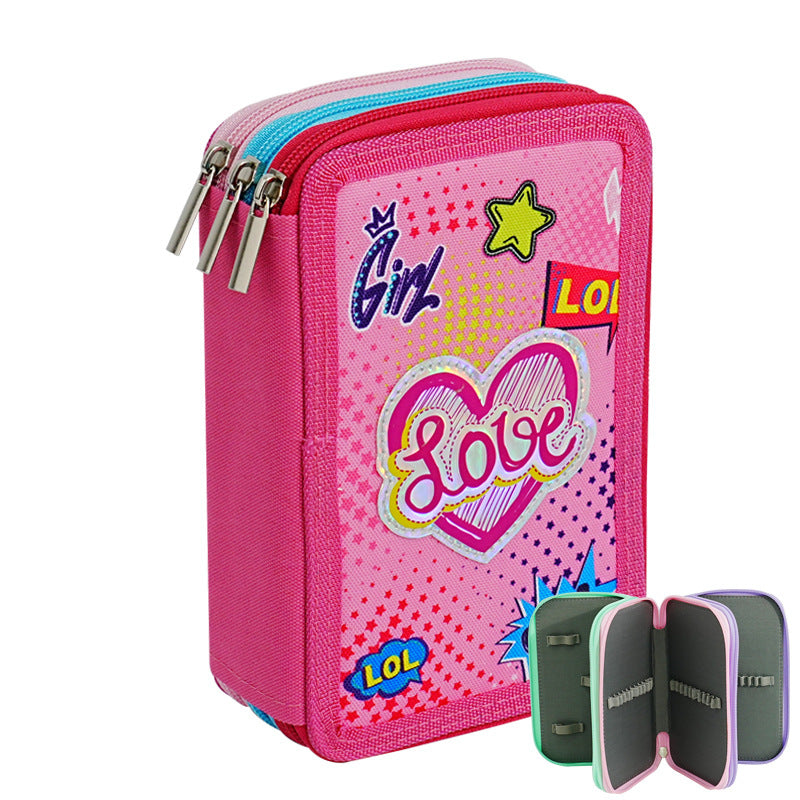 Football-Themed Multi-Zipper Pencil Case kalsten