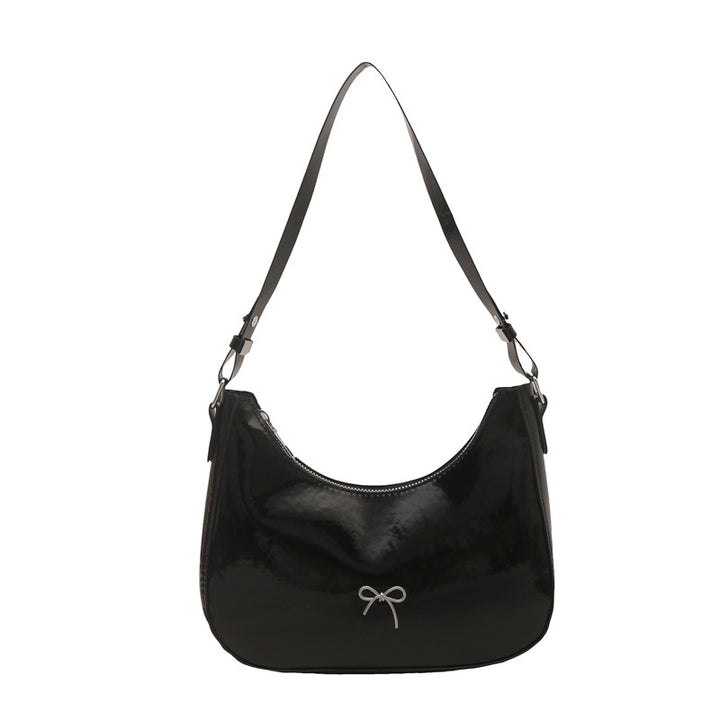 Premium Glossy Faux Leather Hobo Bag Kalsten