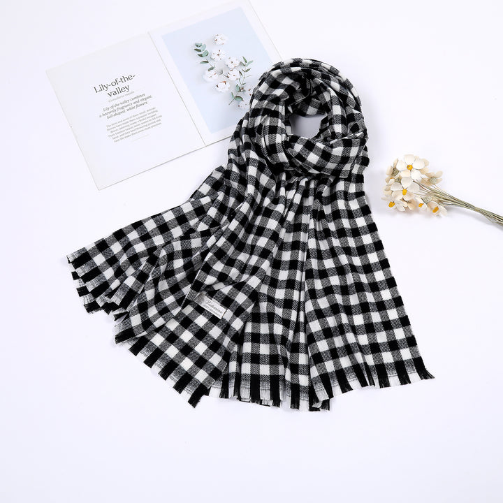 Ladies comfortable check scarf Kalsten