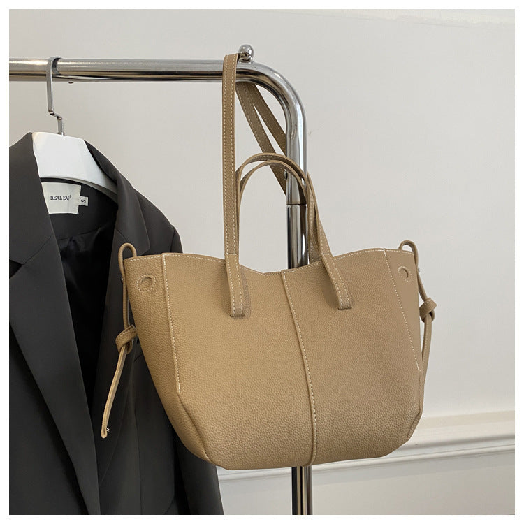 Textured Leather Everyday Tote Bag Kalsten