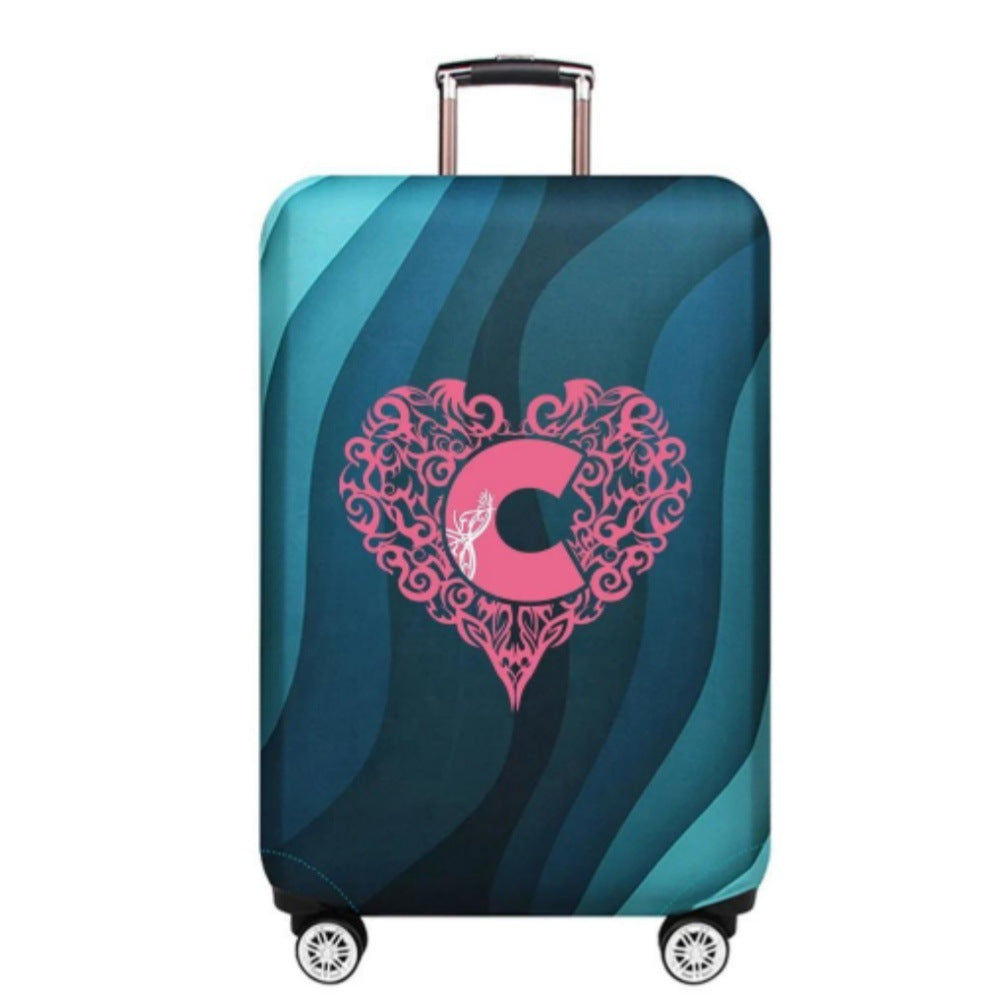 Women's Hard Shell Suitcase with Playful Heart Design Kalsten