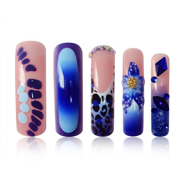Decorative Themed Acrylic Nail Enhancements Kalsten