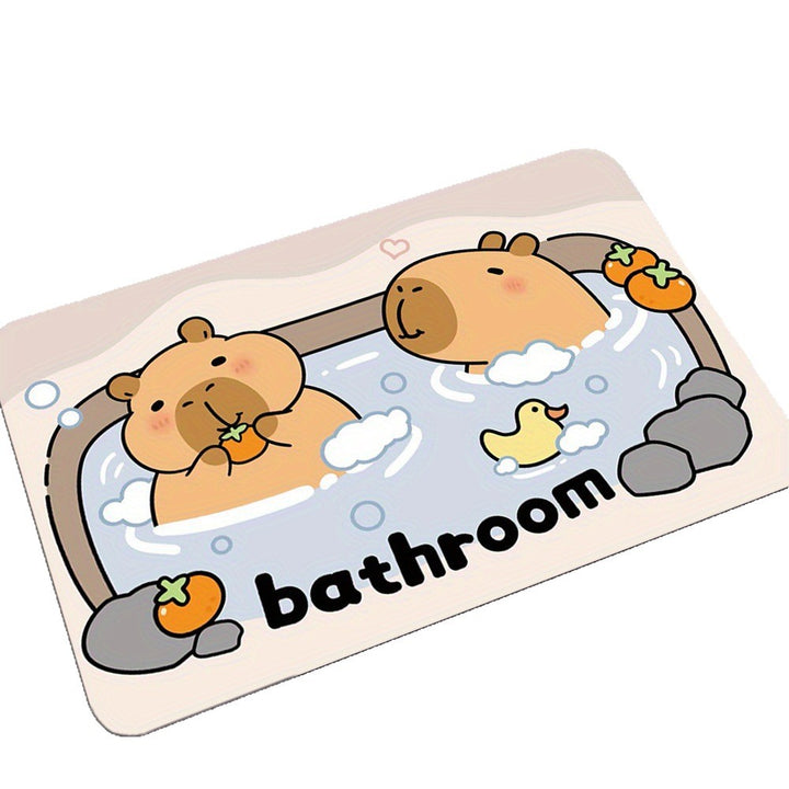 Playful Cartoon Bathroom Mat Kalsten
