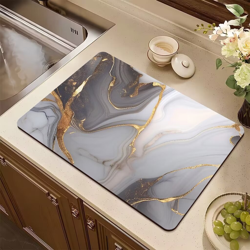 Abstract Non-Slip Kitchen Mat Kalsten