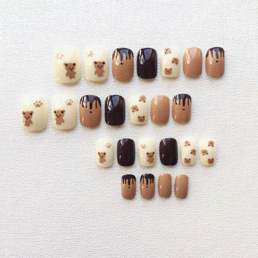 Cute Cartoon-Themed Press-On Nail Set
