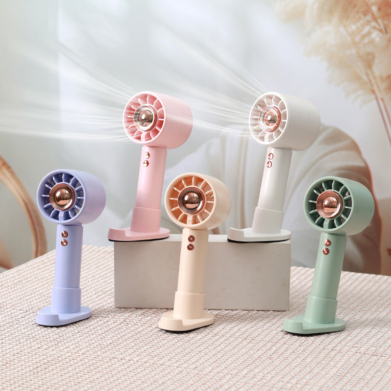 Women Portable Handheld Fan with Integrated Stand Kalsten