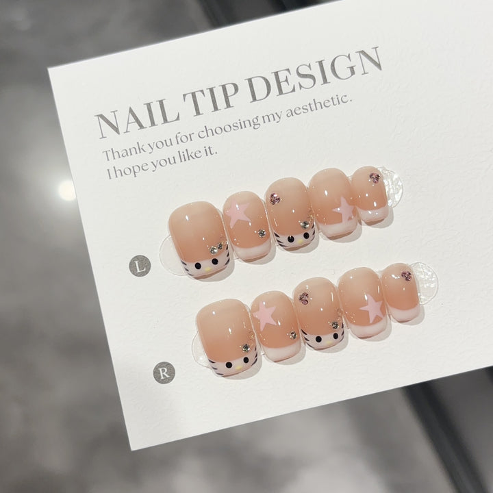 Artificial nails with Creative Animal Designs Kalsten