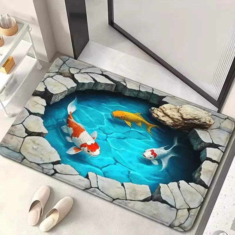 Artistic Ocean Design Doormat