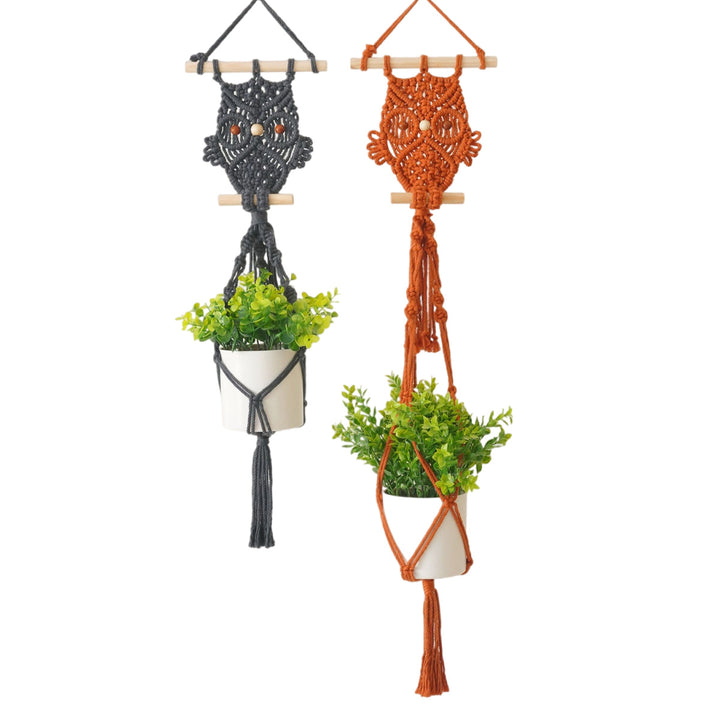Decorative Macrame Owl Planter Kalsten